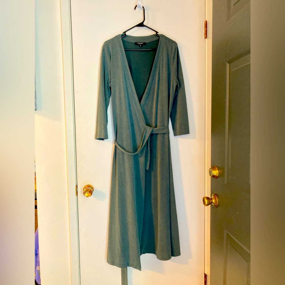 Altar Houseline Sage Green Una Wrap Dress